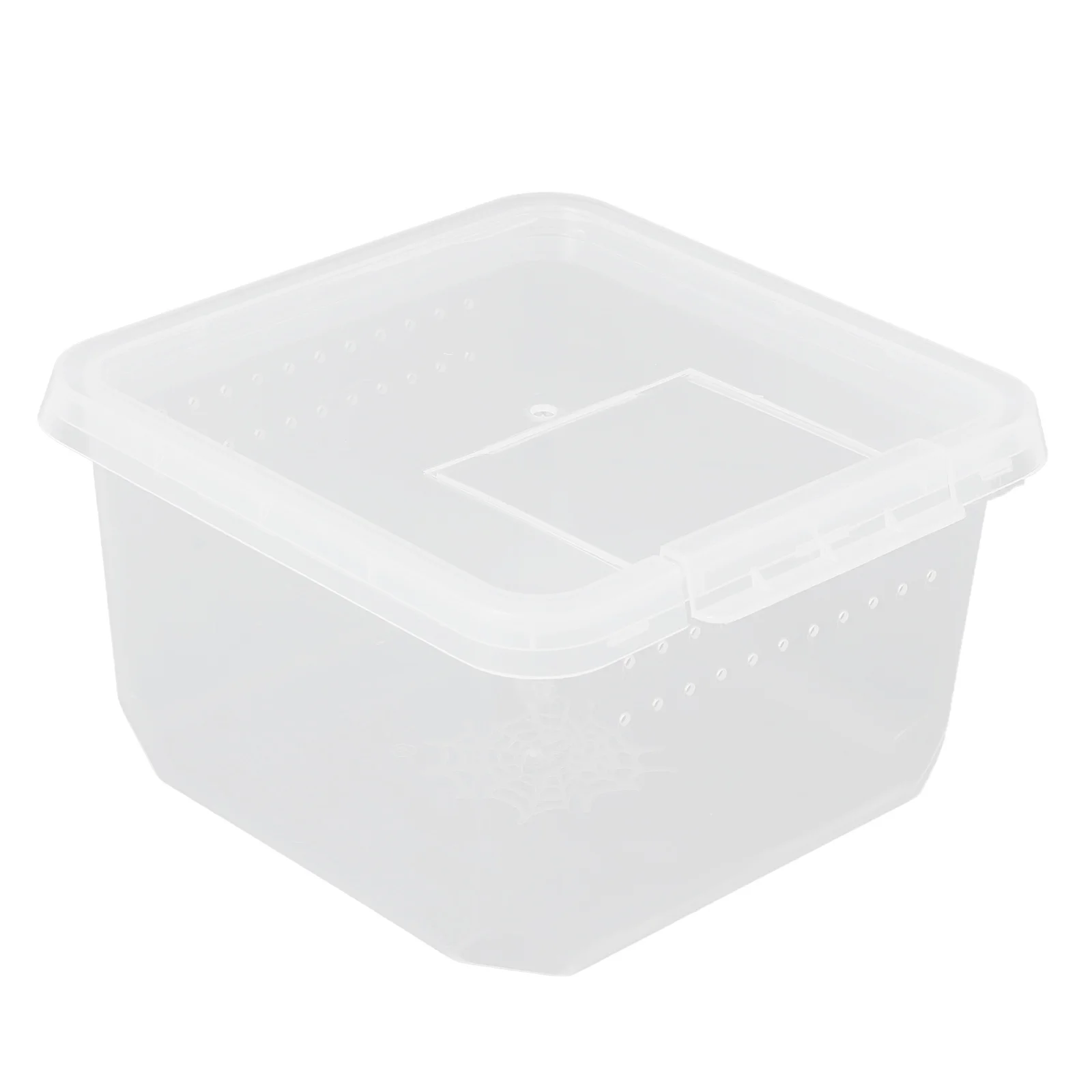 

Pet Spider Box Reptile Breeding Container Transparent Design Easy Feeding Ventilation Holes Mini Insect Cage Tank