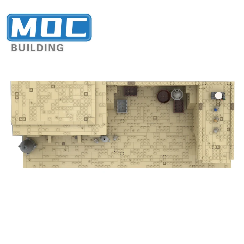Space Movie Mos Eeisley Moc Building Block Revisited Escape Space Battle Street View Diorama Model Creativity Collection Toys