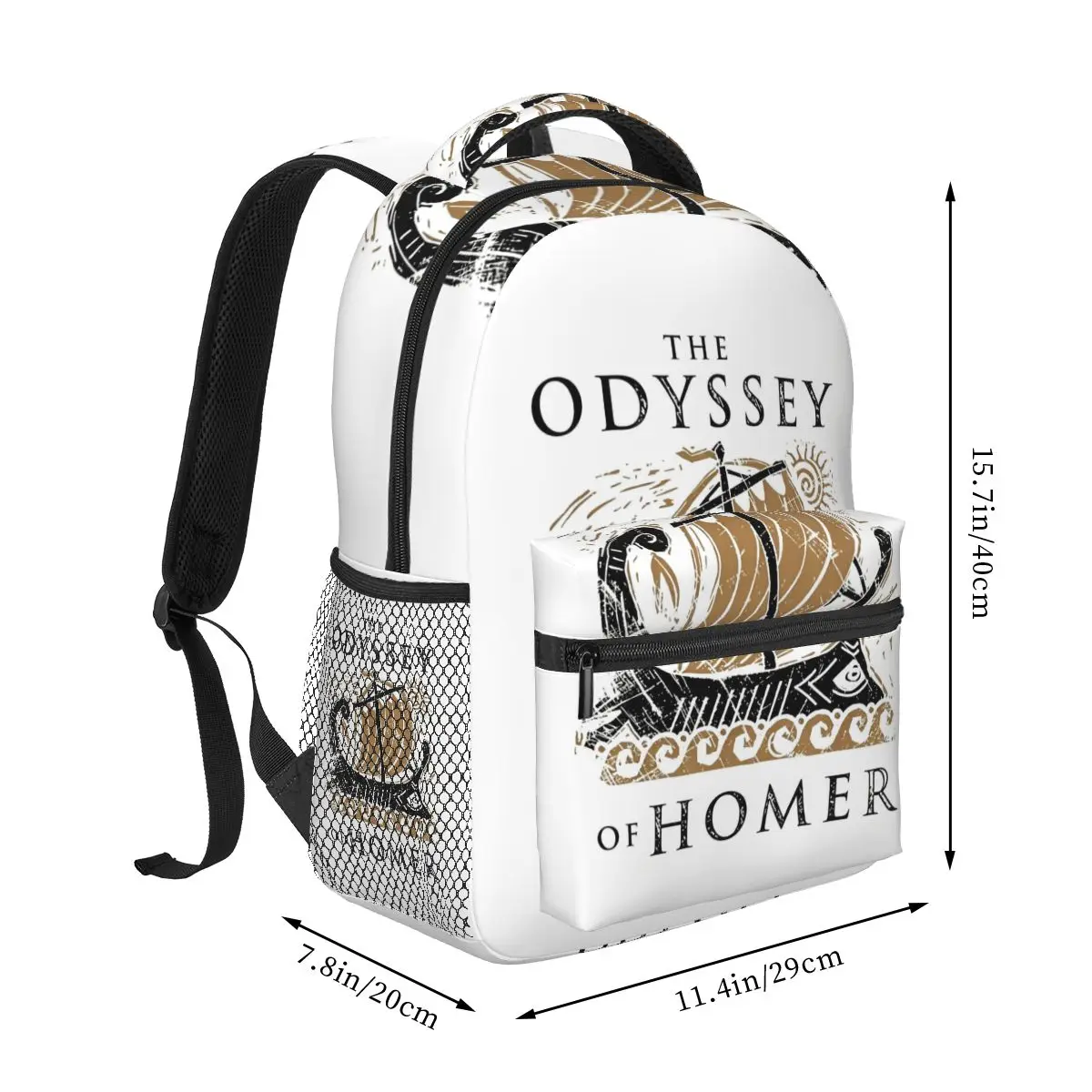 The Odyssey Of Homer Ancient Greek History Book Odyssey Backpack Student Boy Girl BookBag School Bag Shoulder Bags for Men Women
