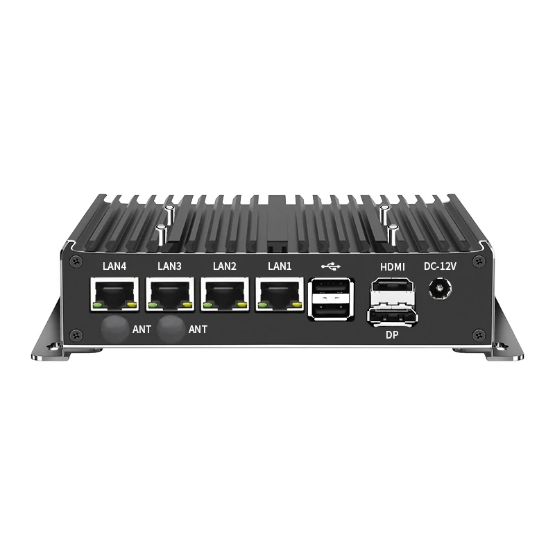 

N100 Mini Industrial PCs Fanless 4-Core Celeron DDR4 SSD 2*RS232 I225 I226 2.5G Ethernet Network Cards US/EU New
