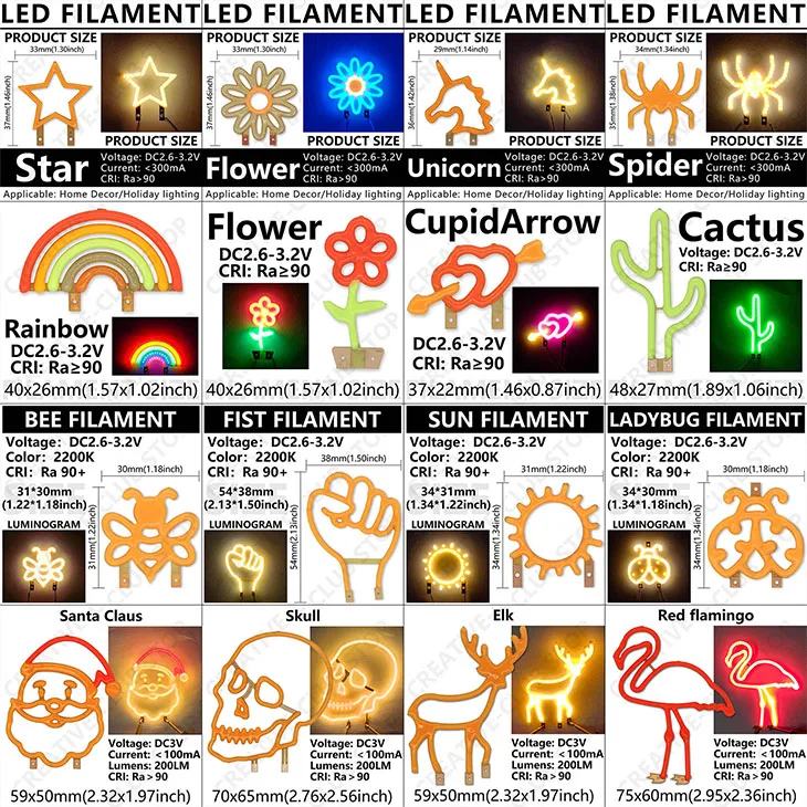LED Flexible Filament 3V for LED Incandescent Lamp Christmas Tree Lights Party Home Party Christmas Decorations Accessories DIY