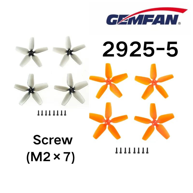 4Pair/8PCS 2925 5 Blade Dronetech Props for DJI FPV AVATA PC CW CCW Screw (M2×7) Propeller Mount 2.3mm RC Parts Drones DIY Multi