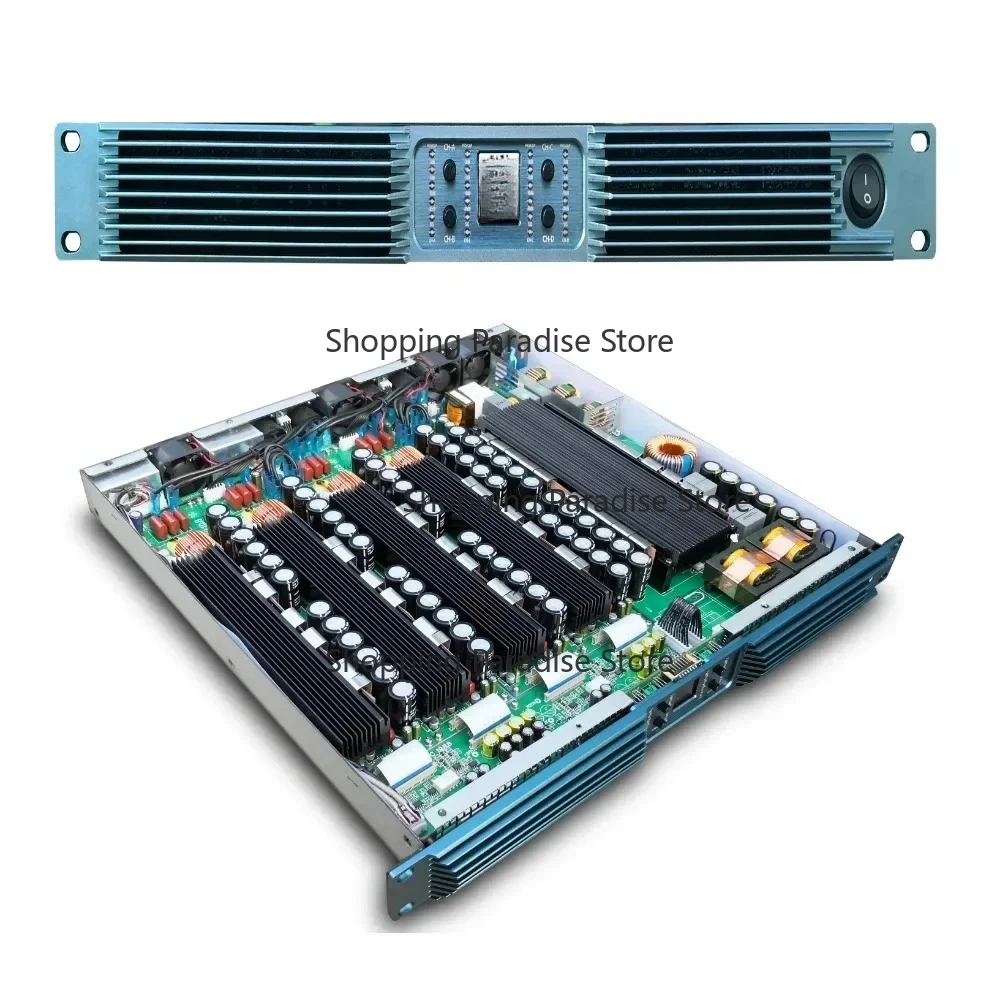 4 Channel 2000W1U Professional Class D Power Amplifier K420 1U Rack Mount High Power Amplifier for Audio System