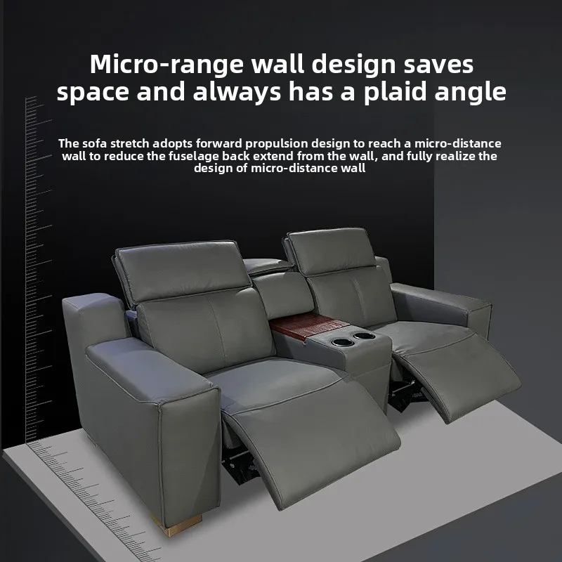 Modern Home Cinema Chair by China Manufacturer Dual OKIN Motor Theater Movie Sofa with Wood Material for Living Room