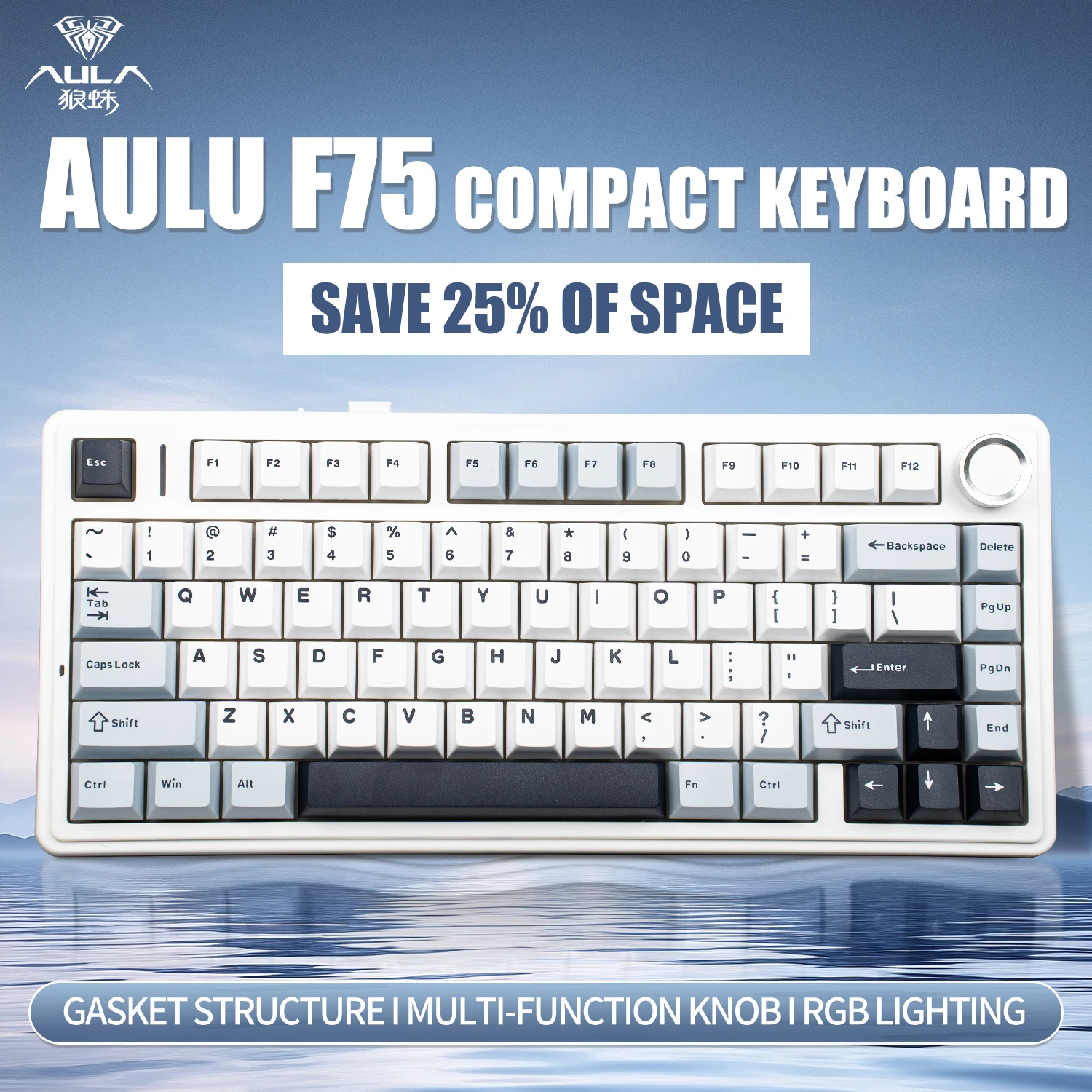 

AULA F75 Mechanical Keyboard Custom 75% Layout RGB Backlight Wireless Bluetooth Gaming Keyboard