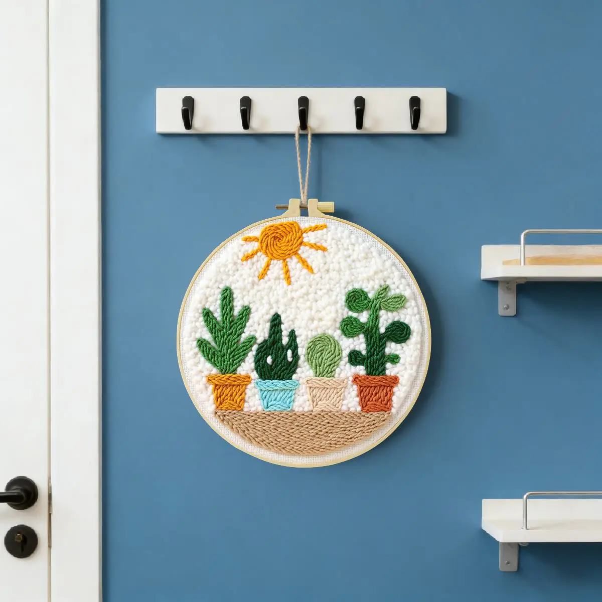 20X20CM/7,87 Zoll Pflanzenmotiv-Stickset, Stickerei-Set, gestrickte Stickerei, DIY-Handarbeit, Geschenk – Detail 1