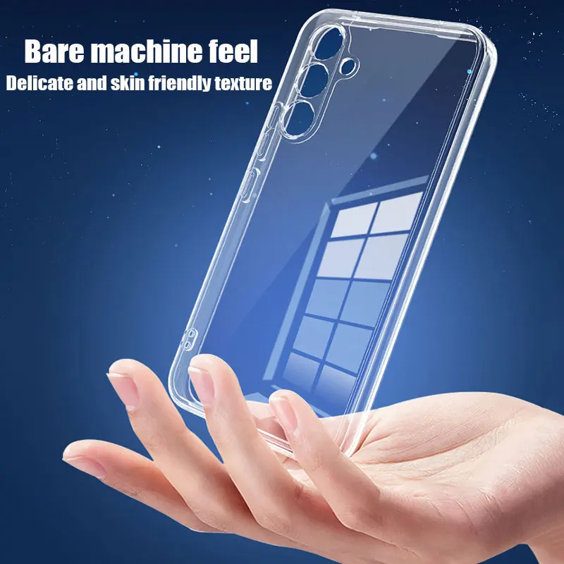 Clear Phone Case For Samsung Galaxy A16 A06 A26 A36 A56 A07 A17 Silicone Soft Cover For Samsung A05S A15 A25 A35 A55 A34 A54 A14
