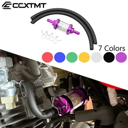 Motorcycle CNC 8mm Fuel Hose Glass Gas Fuel Oil Filter For ATV Honda Yamaha Kawasaki Suzuki KTM EXC EXCF Etc Universal