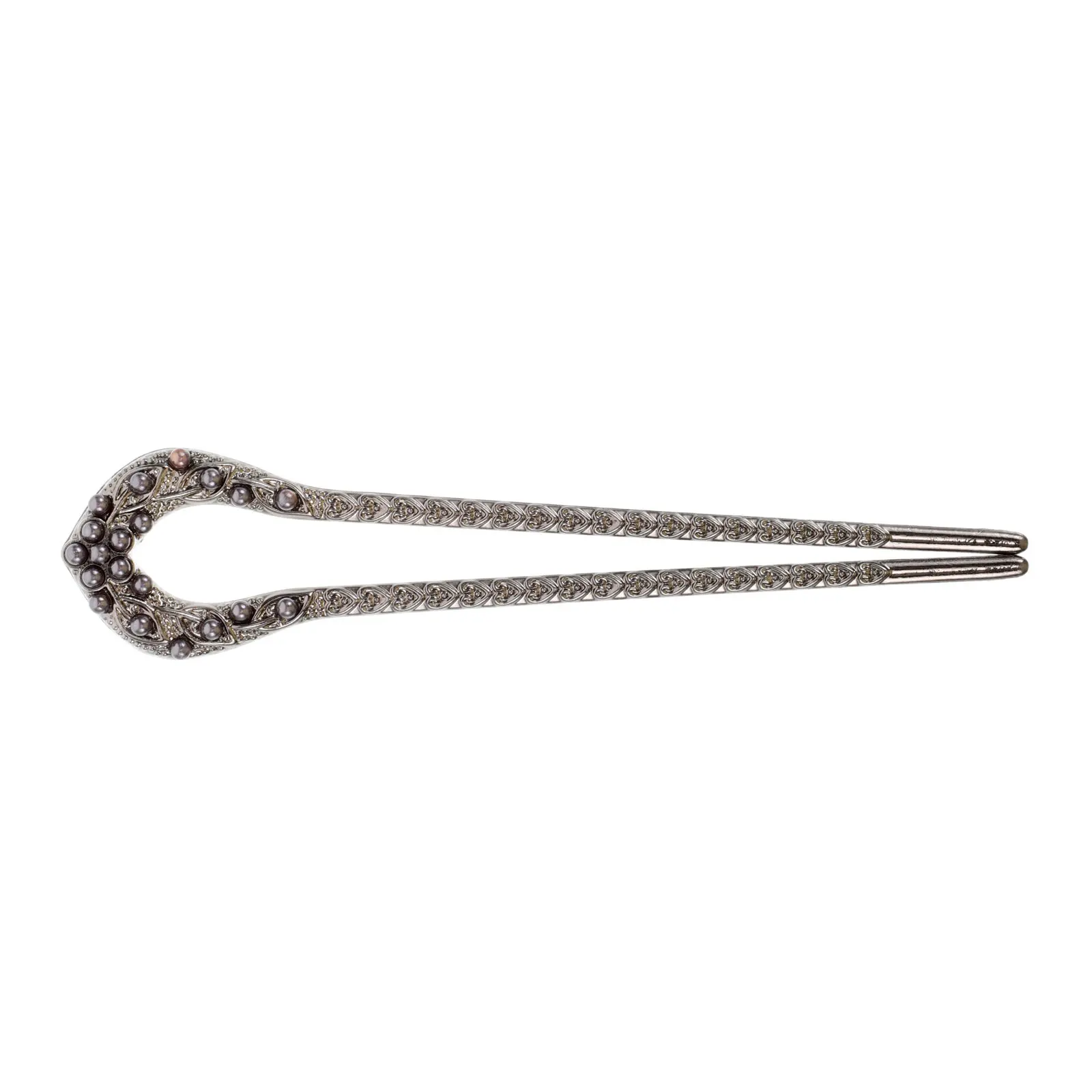 Pearl Leaf Shaped Hairpin Modern Chinese Minimalist Hair Fork for Bun Updos Bridal Wedding Hair Styling Decoration