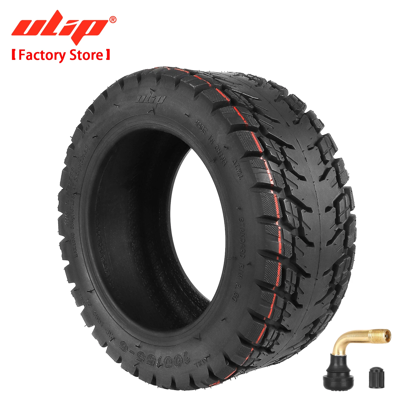 

Ulip 100/55-6 Thicken Tubeless Tire 10 Inch Ultra Wearable Off-Road Rubber Tyre For TEVERUN Fighter 10/10+ E-Scooter Tires parts