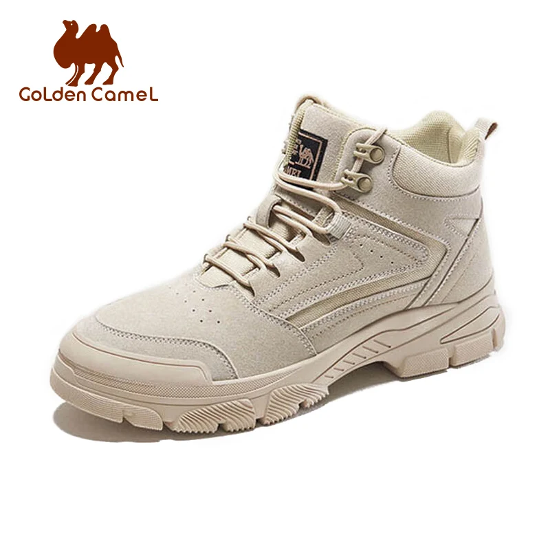 

Golden Camel Outdoor Hiking Men's Shoes Non-slip High-Top Sports Casual Shoes for Men Fleece Plush Ankle Boots 2022 Winter New