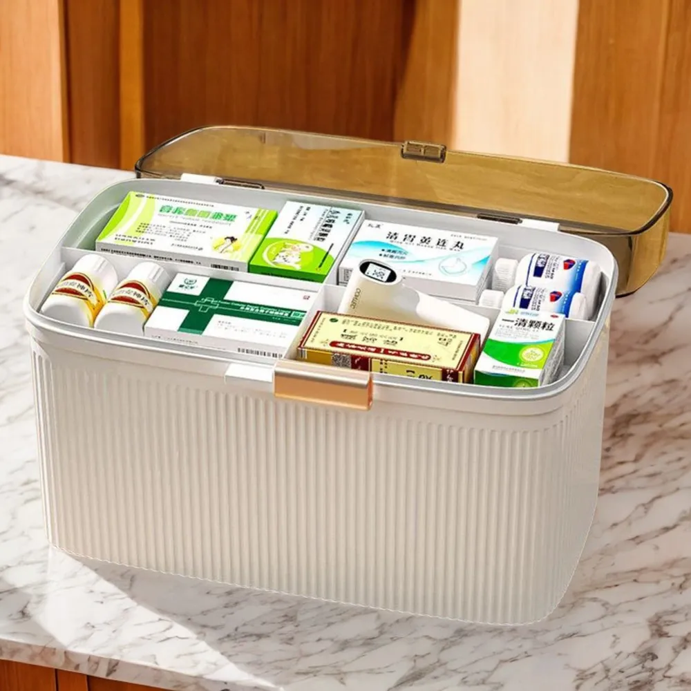 Large Capacity Household Portable Multi-layer Plastic First Aid Kit Medication Box for Medical Emergencies Rcm loader switch Edc