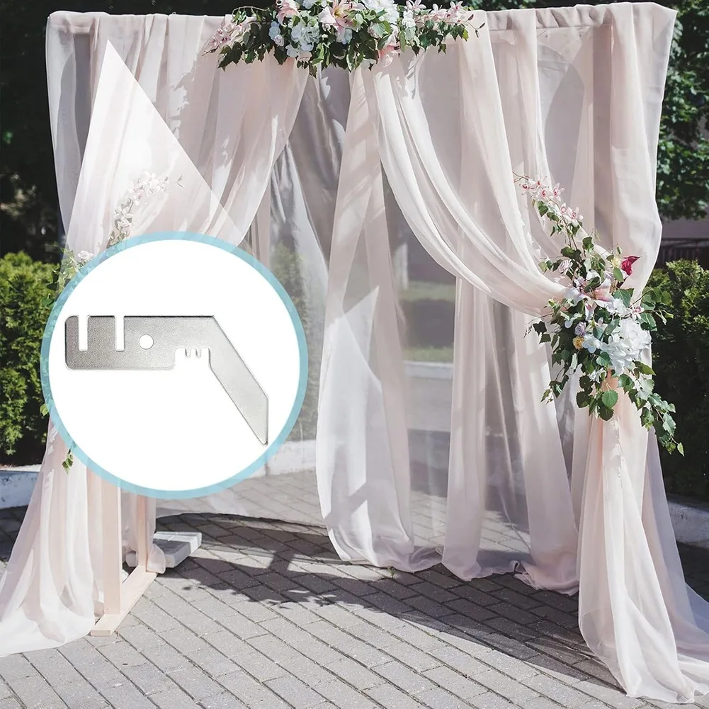 N96RBG 4 Pcs 3'' Double Crossbar Hanger for Wedding Backdrop, Pipe and Drape Stand Kit