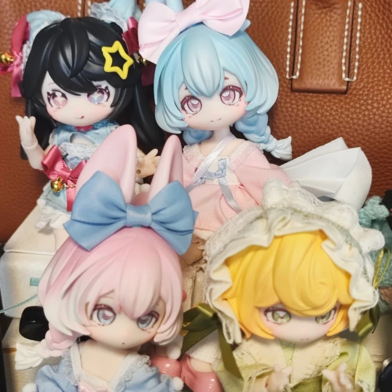 حقيقية غير صالحة للأكل دمية القفز الوقت القمري الأرنب الطفل سلسلة 1/12 المنقولة صندوق أعمى أنيمي الشكل الديكور سطح المكتب مفاجأة هدية عيد الميلاد #2