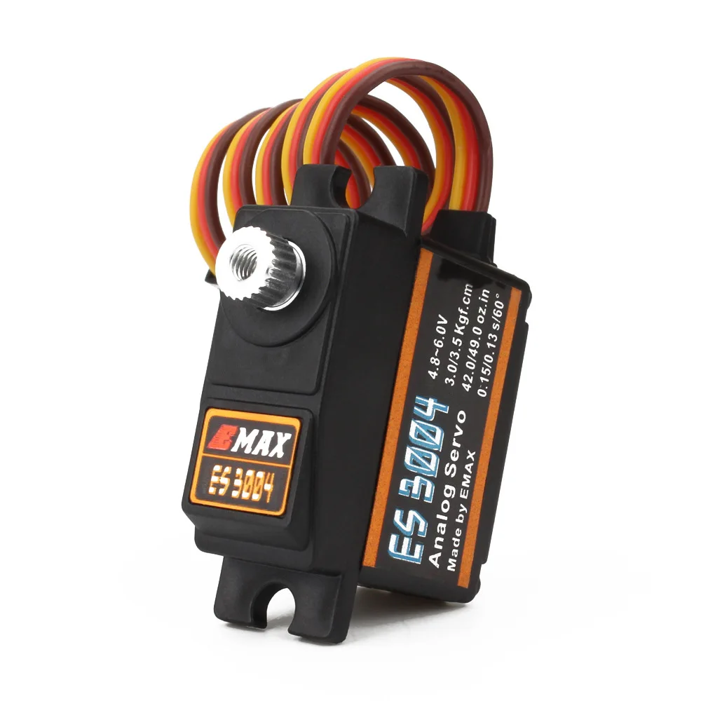 EMAX Servo ES3004 17g 3.5KG Analog Metal Gear Servo for RC Car Fixed Wing Airplane Helicopter  Ship Robot Racing Drone