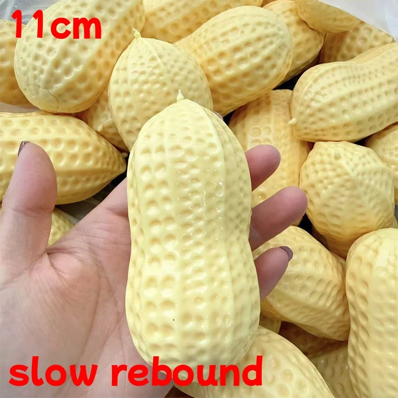 Squishy Peanut Stressbal Knijpspeeltje Geen rebound Boterzacht gevoel Fidget Toy ASMR Sensorische anti-stress speelgoed voor volwassenen