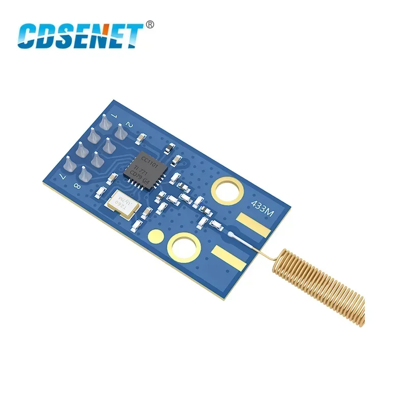 433MHz CC1101 Wireless rf Module E07-M1101D-TH 10mW 500m SPI SMD rf Transmitter and Receiver 433 MHz with Spring Antenna