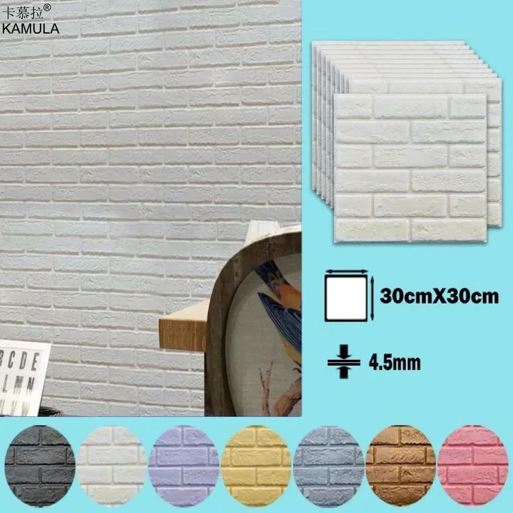 

3D пенопластовые водонепроницаемые обои, самоклеящиеся наклейки на стену с имитацией кирпича, панели для гостиной, спальни, ванной комнаты, украшения дома