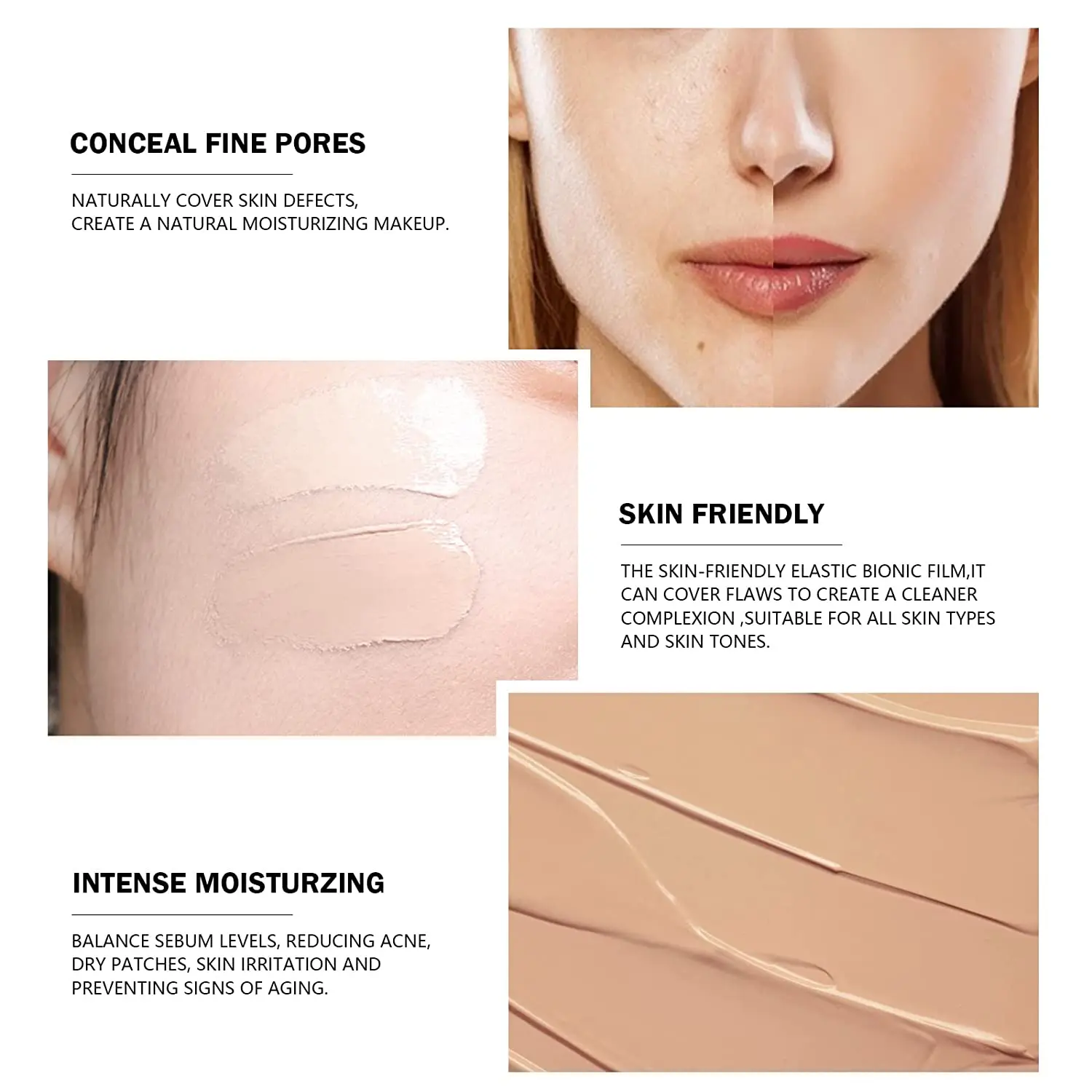 Korean Makeup BB CC Cream Cushion Foundation Lasting Oil Control Base Facial Makeup Foundation 3 In 1