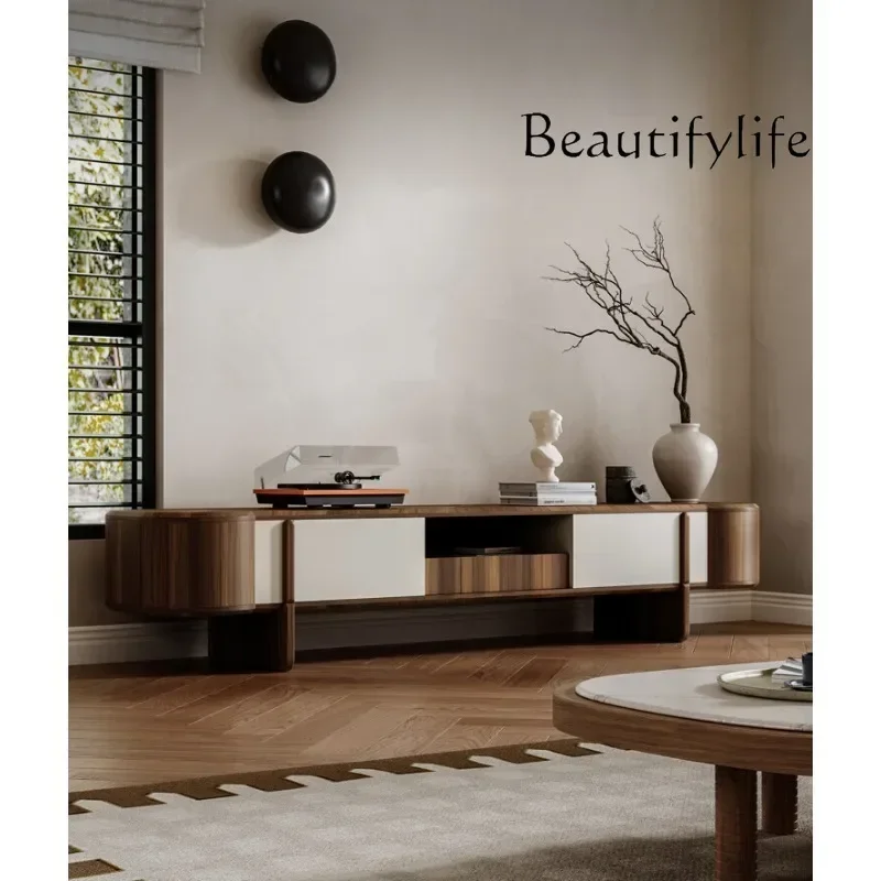 

TV cabinet coffee table combination living room household microcrystalline stone small apartment modern simple TV cabinet