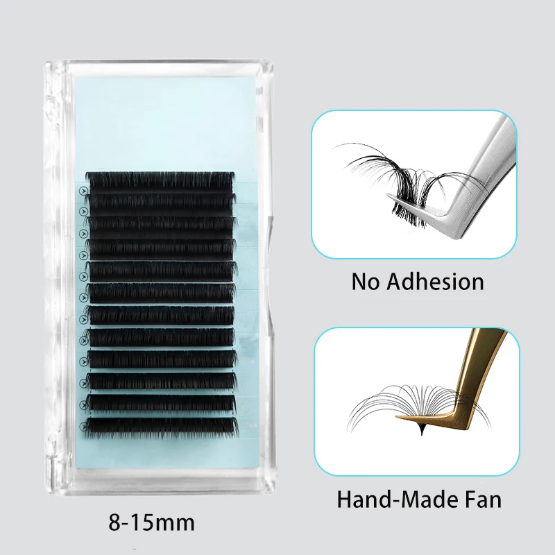 

C/D Curl Cashmere Lashes Classic Eyelash Extensions Volume Matte Black Eyelashes 8-15mm Mixed Individual Eyelashes Tray