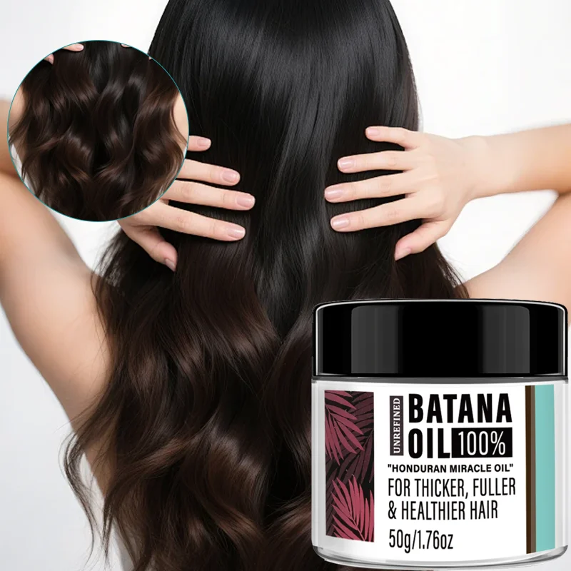 Unrefined Batana Hair Oil with Biotin, Keratin & Jojoba Oil for Thicker, Fuller, Healthier Hair Natural Treatment 50g
