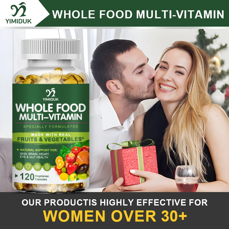 Whole Food Multivitamin Minerals Capsules Zinc & Vitamin D3 & K2 Improve Immunity Healthy