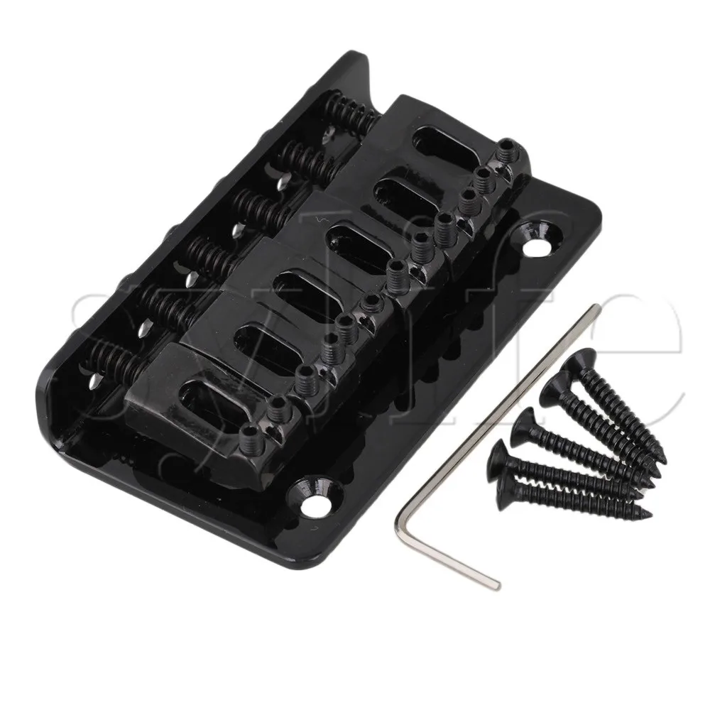 Black 6 string Fixed Hard Tail Guitar Bridge For Guitar