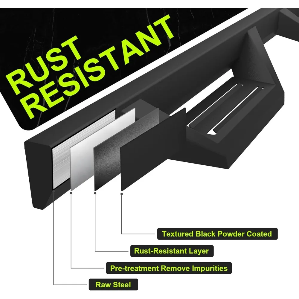 إسقاط خطوات مخصصة تناسب 2019-2025 دودج رام 1500 جديد طاقم الجسم كابينة تشغيل مجلس الجانب خطوة Nerf بار روك المنزلق (لا تناسب 2019-