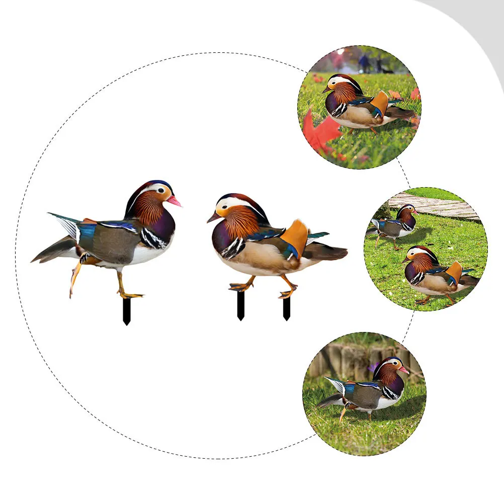

2Pcs Garden Stake Yard Sign Acrylic Decorative Realistic Duck Ornament Garden Decorations Outdoor Yard Ornaments