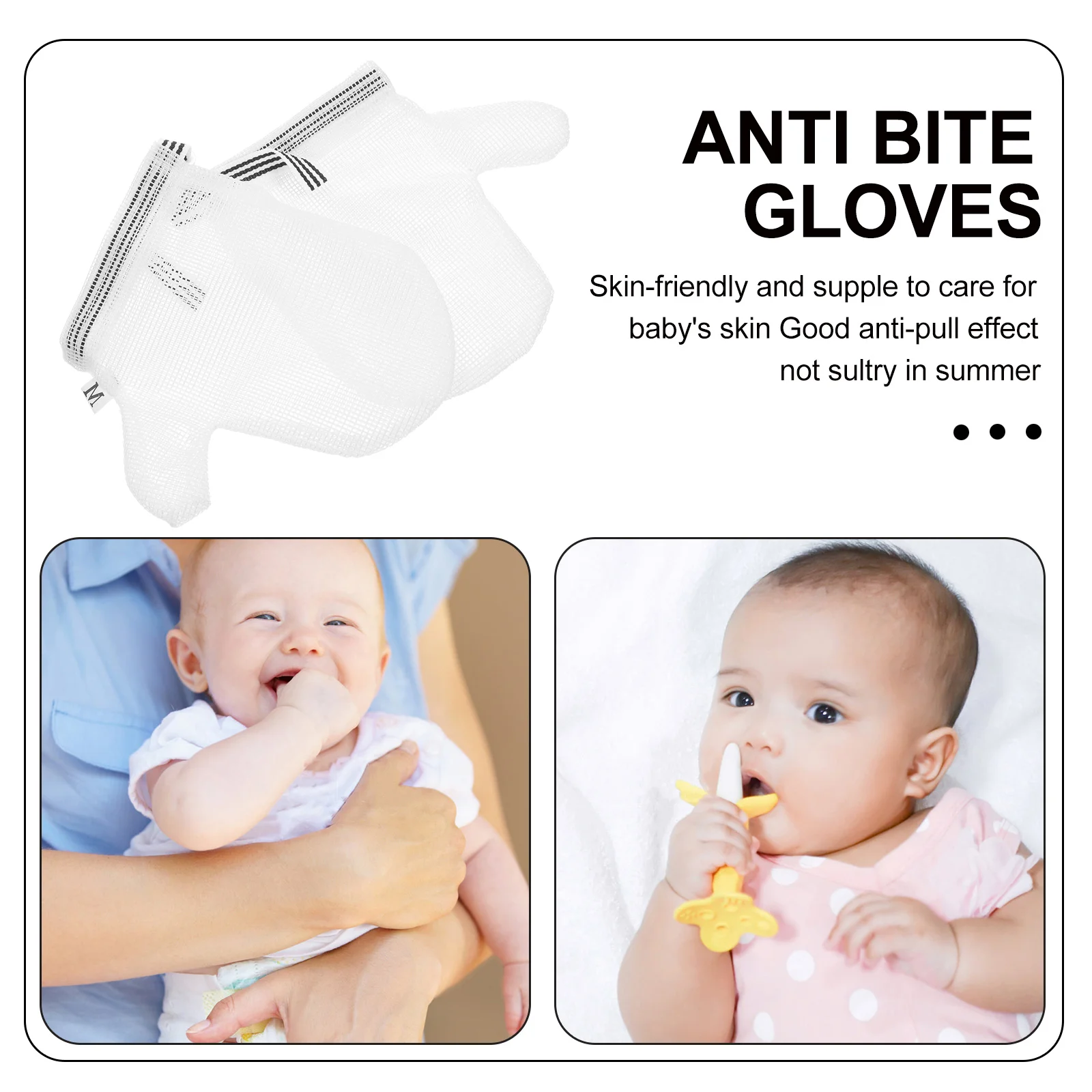 Anti-eating Gloves Finger Sucking Prevention Thumb Stop Nail Baby Guard Infant Nylon Biting Anti-sucking for Babies Deterrent