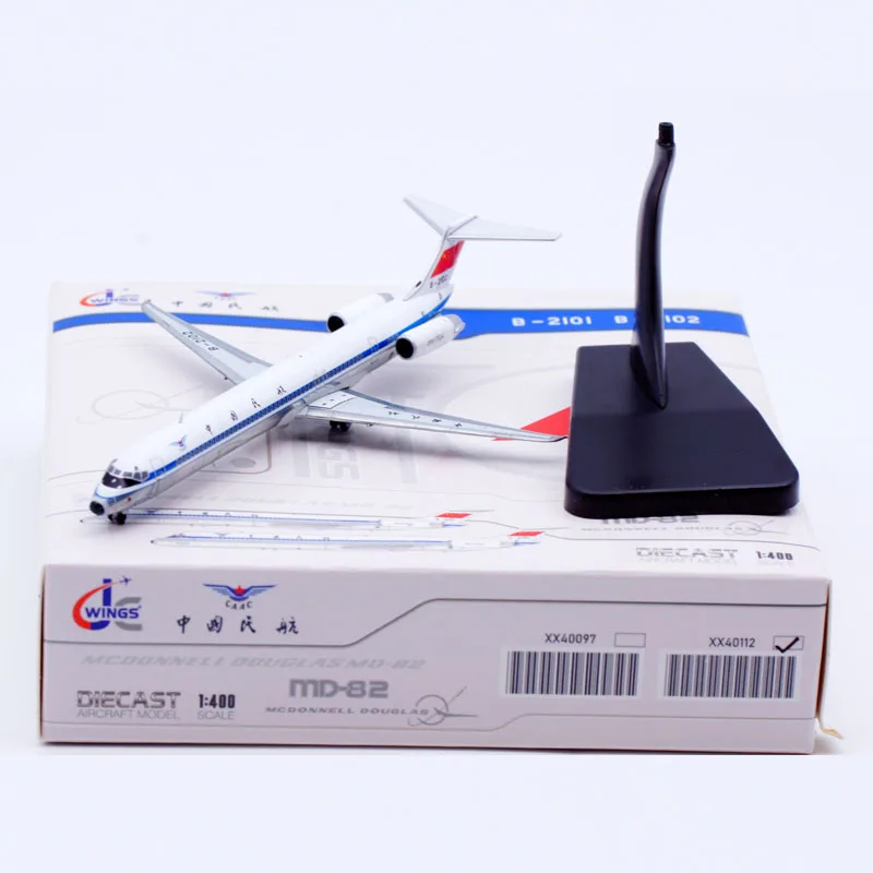 

XX40112 Коллекционный самолет из сплава в подарок JC Wings 1:400 CAAC McDonnell Douglas MD-82 «Полированный» литой под давлением модель самолета B-2102