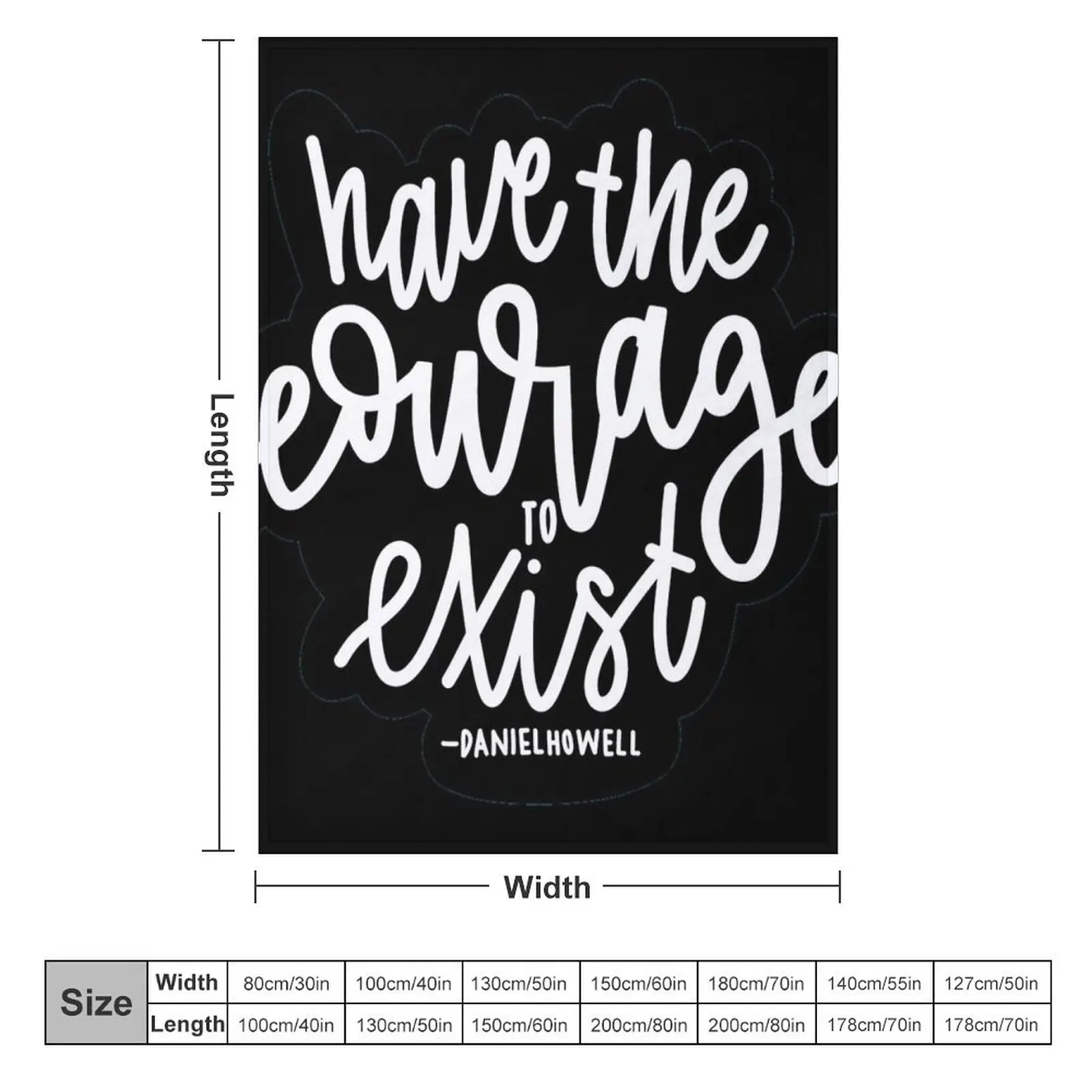 have the courage to exist | black Throw Blanket Summer Beddings Shaggy Blankets