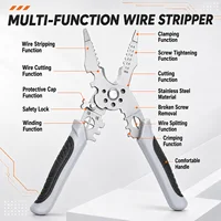 8.5 Inch Multi Functional Industrial Wire Stripper Cutter Crimper Heavy Duty Stainless Steel Electrical Pliers Ergonomic Grip 4