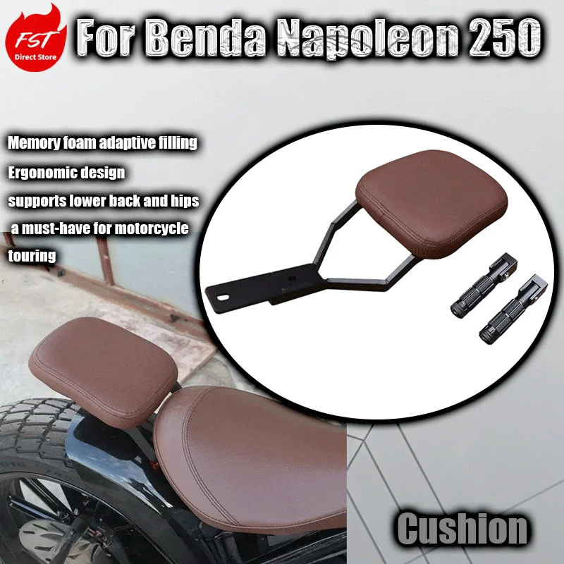 Modified widened dual seat with additional rear cushion for Benda Napoleon 250