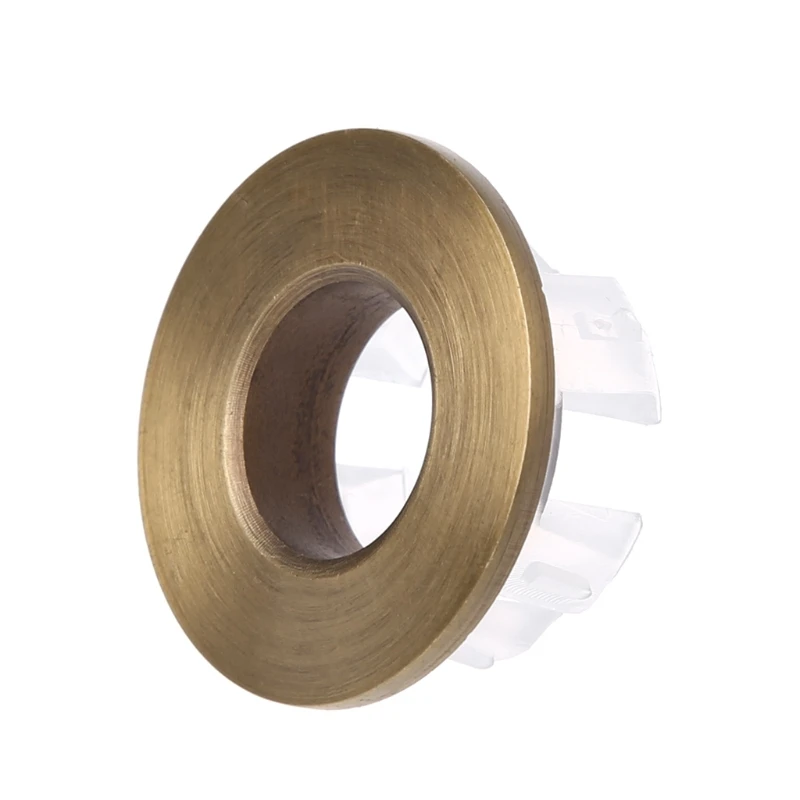 Basin Sink Copper Round Hole Trim Overflow Cover Hole Insert in Cap Hollow Six-foot Ring for Home Sink Bathroom Drop Shipping