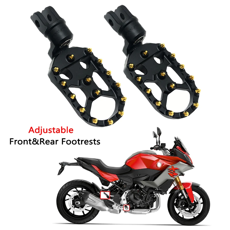 

F900XR F900R Adjustable Front&Rear Footrest Rotatable Passenger Foot Pegs Rests For BMW F900 R F900 XR F 900R F 900XR F 900 R