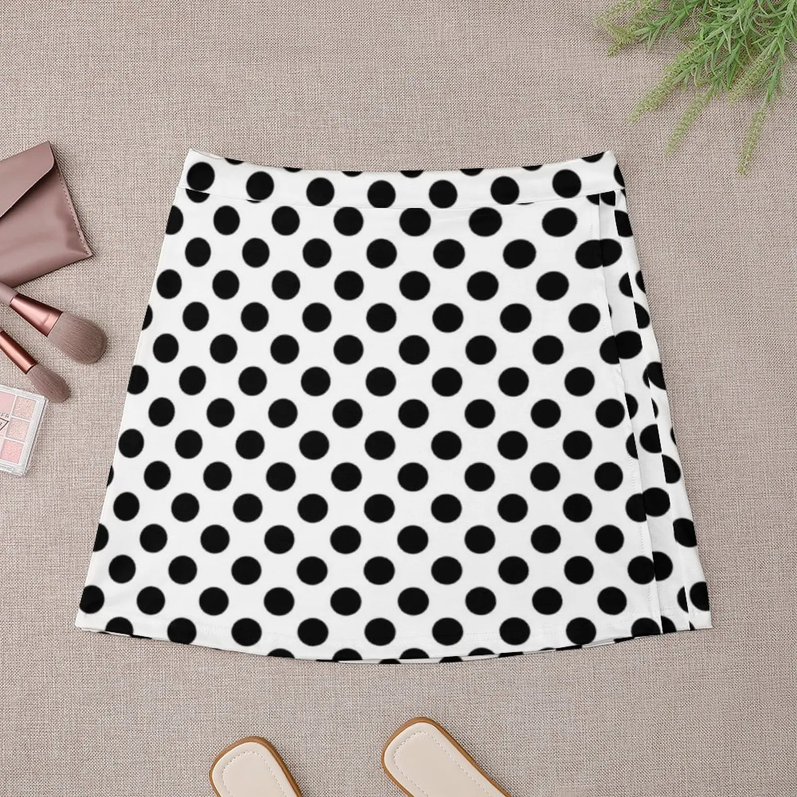 Soft Edge Dot Pattern Black White RPD S008 32 Mini Skirt Short skirt woman new in external clothes Mini Skirt