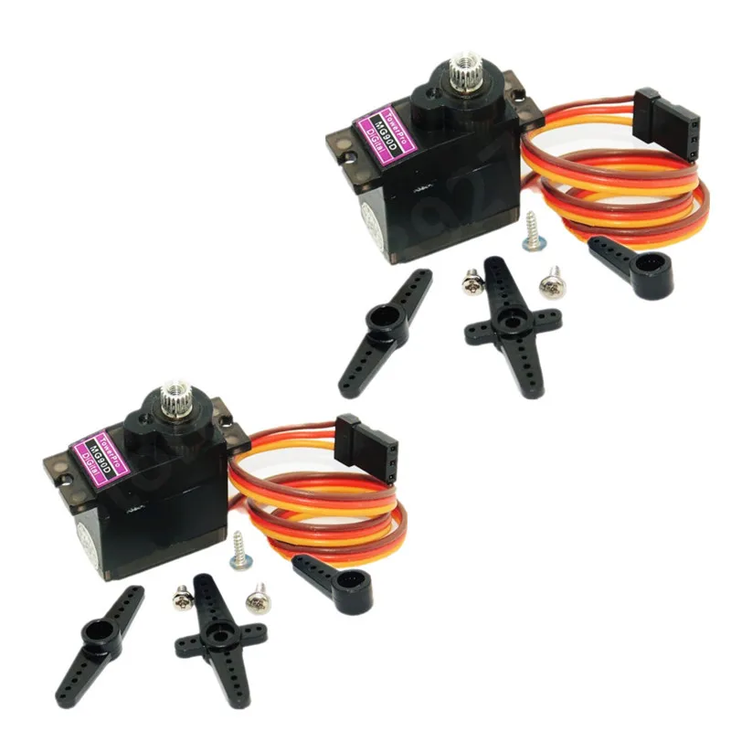 2 pz towerpro mg90d digitale 9g micro servo motor metal gear  High torque cuscinetto aggiornato mg90s per rc elicottero rc aereo 450