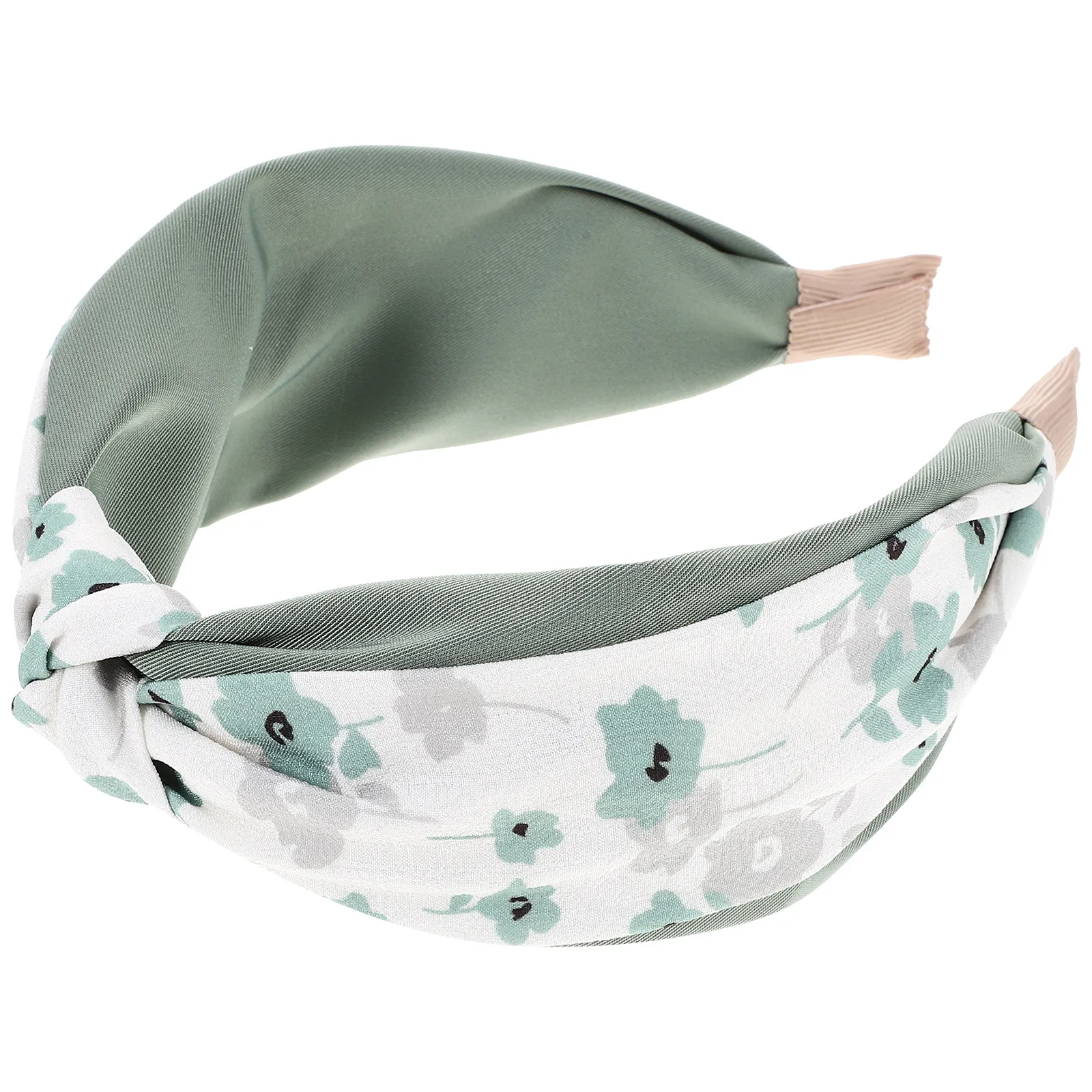 

Floral Print Headband for Women Knotted Design Elegant Wide Hair Band Fashion Party Accessory Retro Turban Style Comfortable