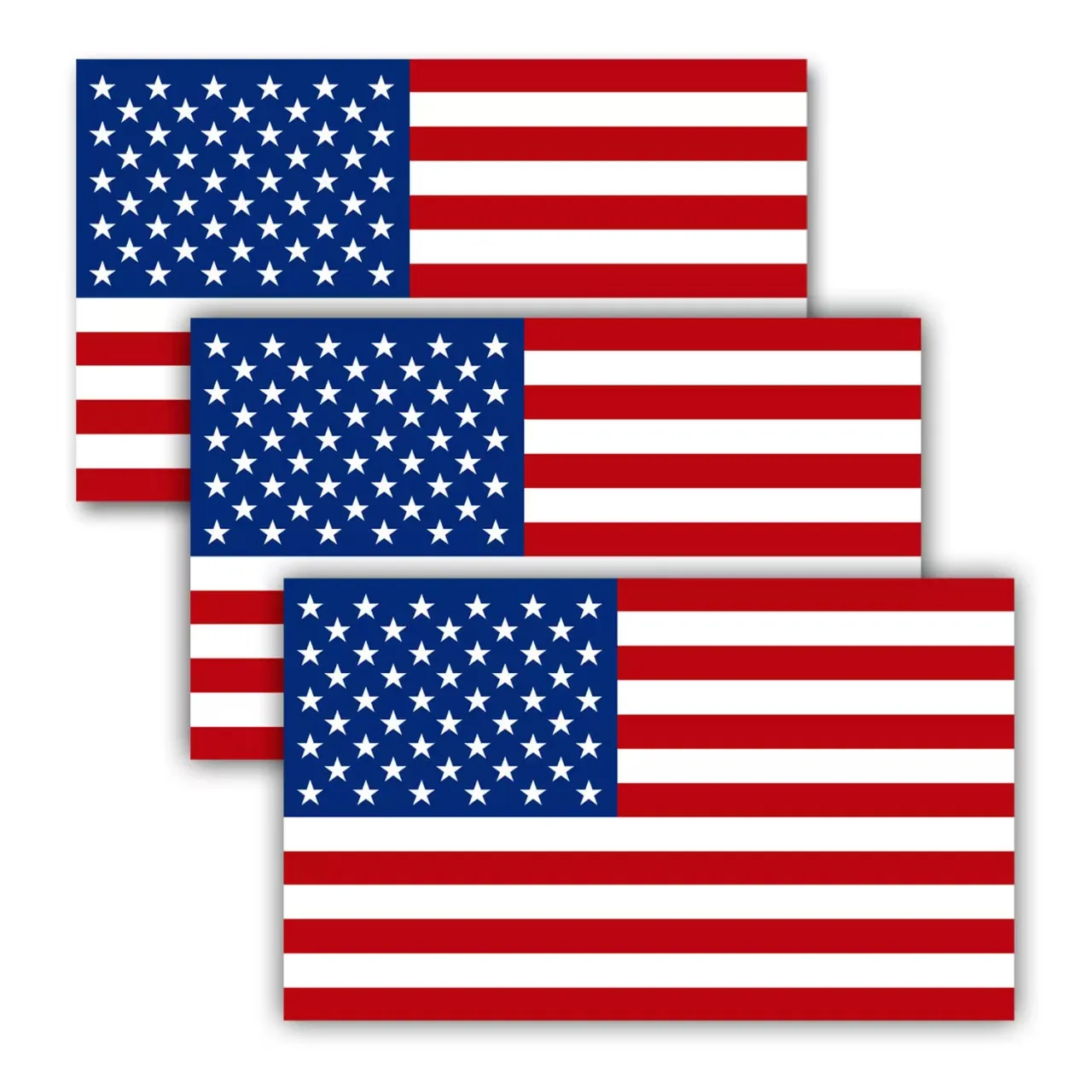 

12.7*7.6cm 3pcs Car stickers with the American flag, car body, motorcycle bumper, waterproof and reflective stickers