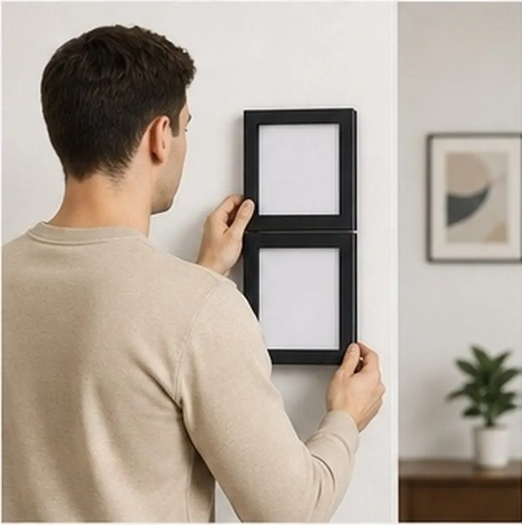 2Pcs Cd Storage Rack Wood Album Frames Black Vinyl Record Frame Display Organizer Home Decor Media Disc Storage Holder