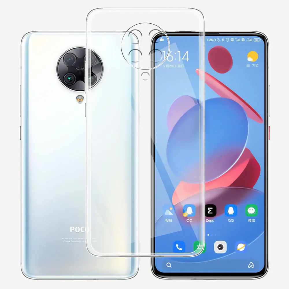 For Xiaomi Poco F2 Pro Clear Case Silicon Soft Cover For Poco F2 Pro Phone Case For PocoF2Pro Clear Ultra Thin Bumper Coque