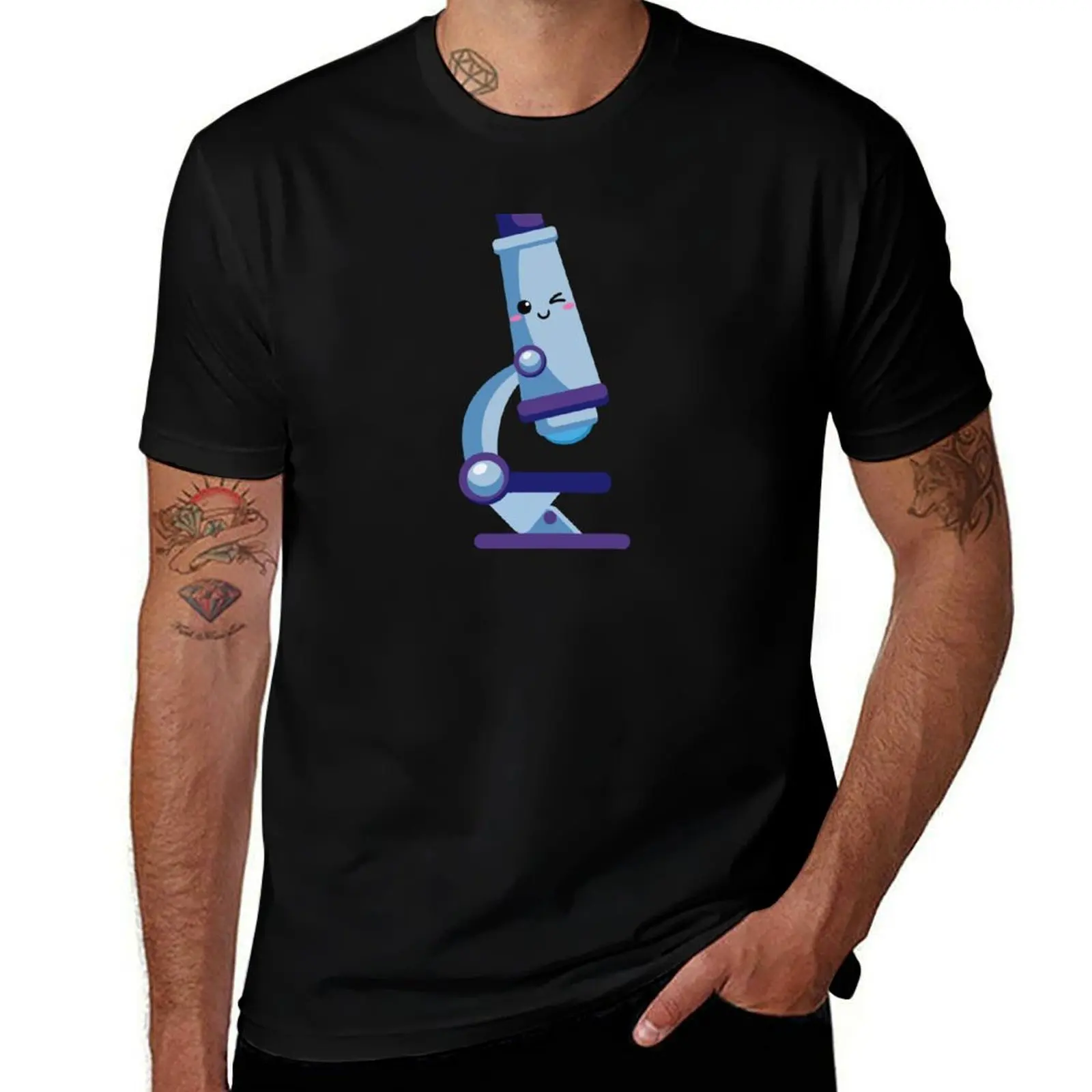 Microscope Winking T-Shirt Plus Size Simple Casual Top T-Shirt