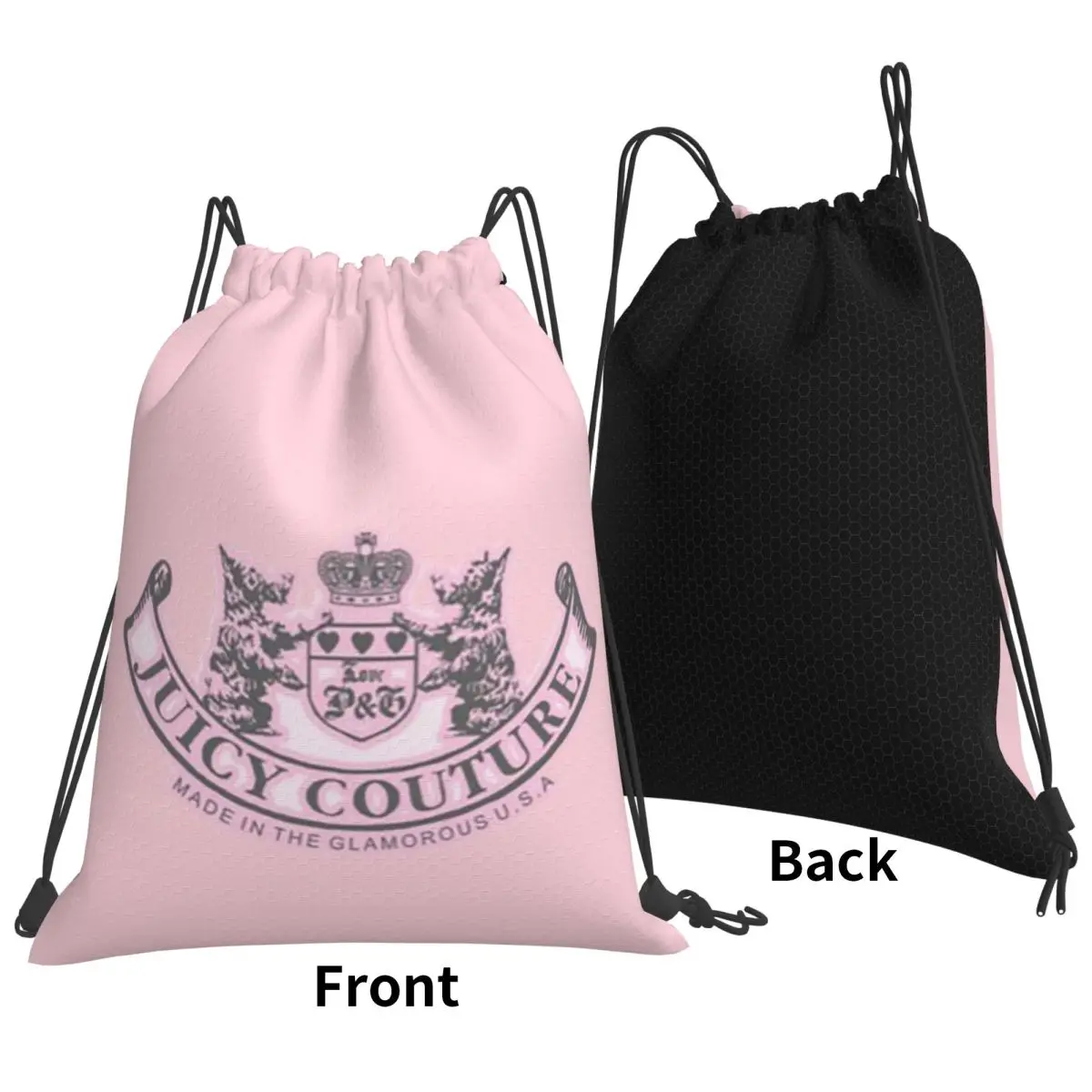 

Juicy Couture Classic Backpacks Fashion Drawstring Bags Sports Bag Book Bags for Travel Students