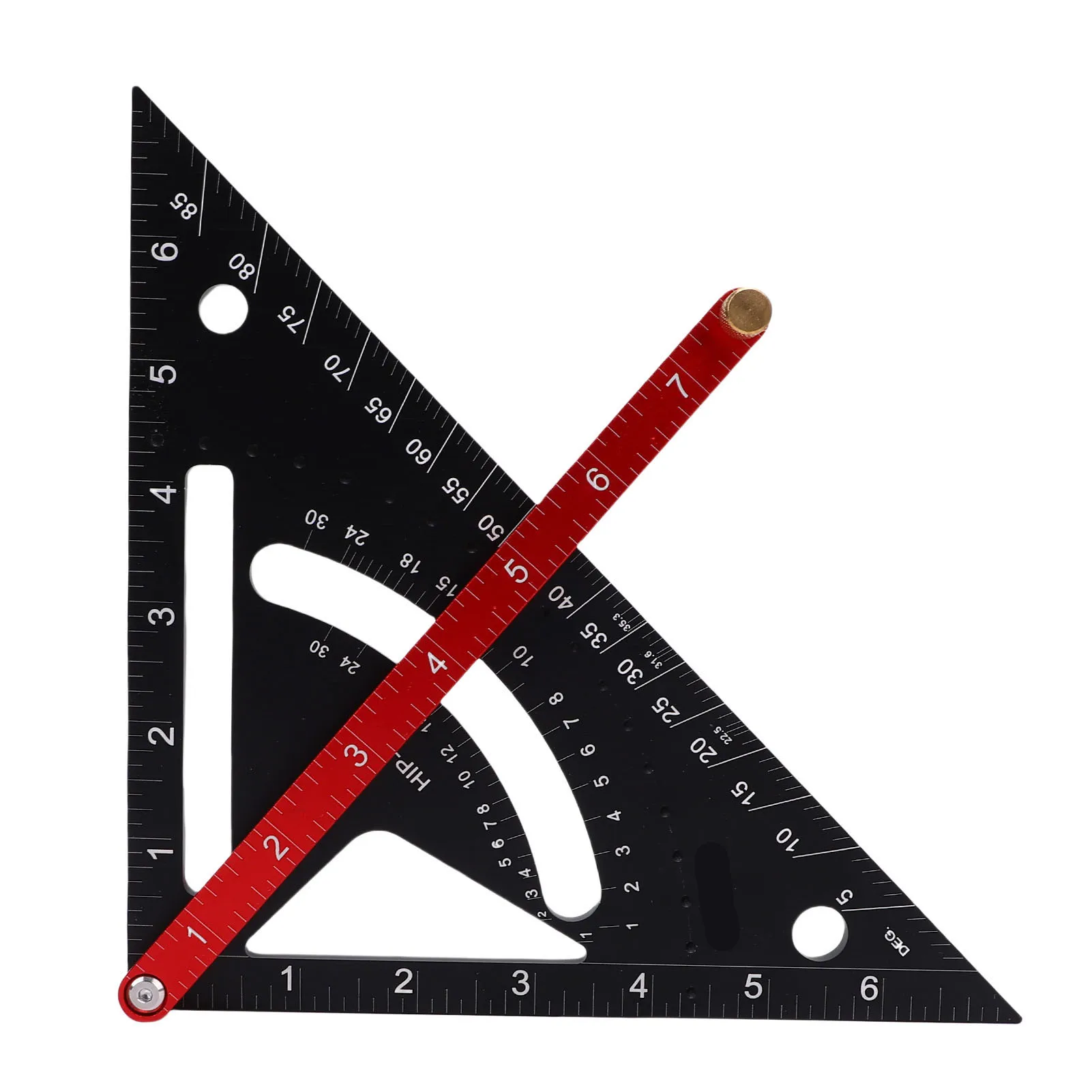 Varilla de localización ajustable bidireccional cuadrada de carpintero, escala de doble cara, regla de aleación de aluminio multifuncional para Woo