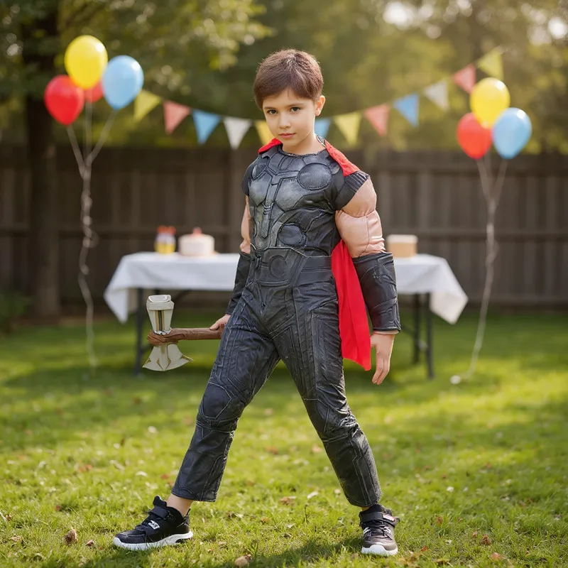 مجموعة أزياء قبعة الهالوين للأطفال من ثور مع قناع متين لحفلات المطرقة هدية عيد ميلاد للأولاد والبنات #1