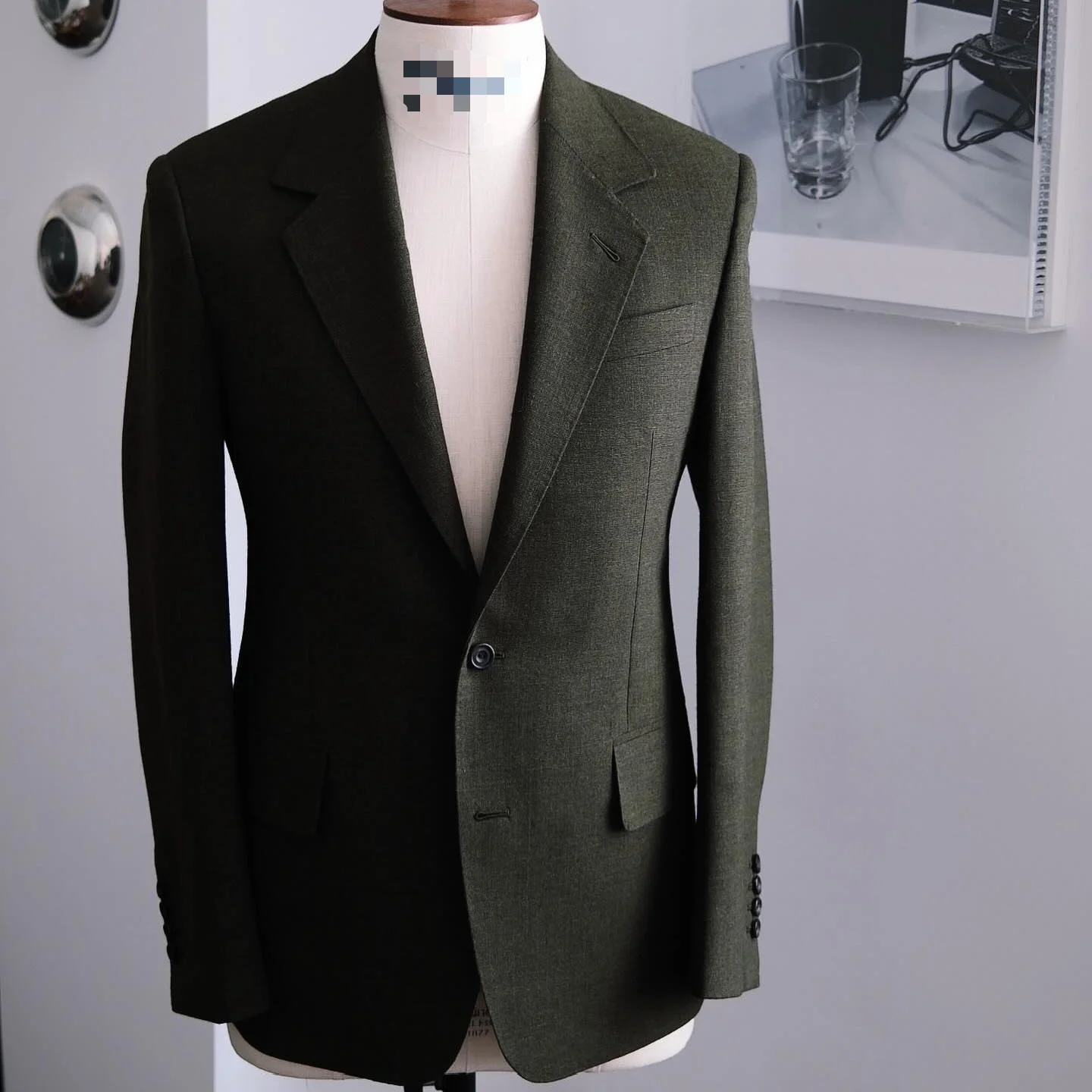 

Classical Olive Green Blazer Single Breasted Notch Lapel Slim Fit Casual Jacket Wedding Prom Tuxedo Business Party Prom