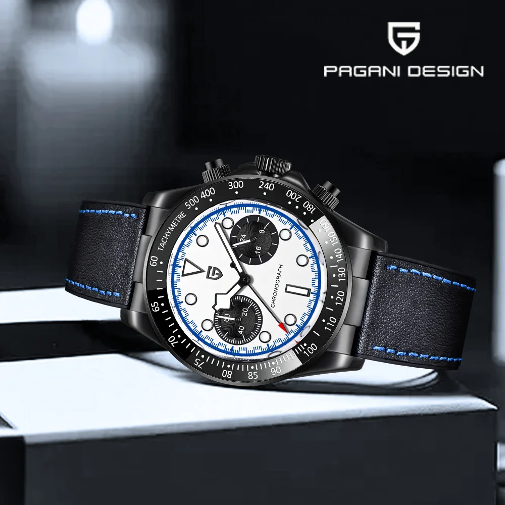 Pagani Design Watches 2026 new BB Panda Chronograph Quartz Watch Men's Top Fashion Sapphire Stainless Steel Waterproof Watch Men
