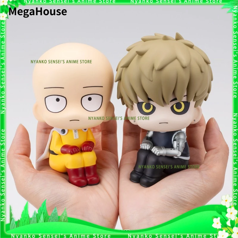 

In Stock MegaHouse MH Look Up One Punch Man Saitama Genos Q Ver. 11cm Figure Anime Model Trendy Toys Desktop Doll Collectibles